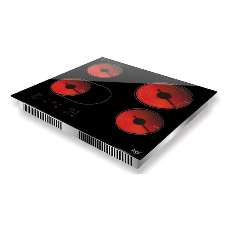 Стъклокерамичен котлон за вграждане ZEPHYR ZP 1445 IR4, 6700W, Инфрачервен нагревател, Четворен, Черен, (18428)