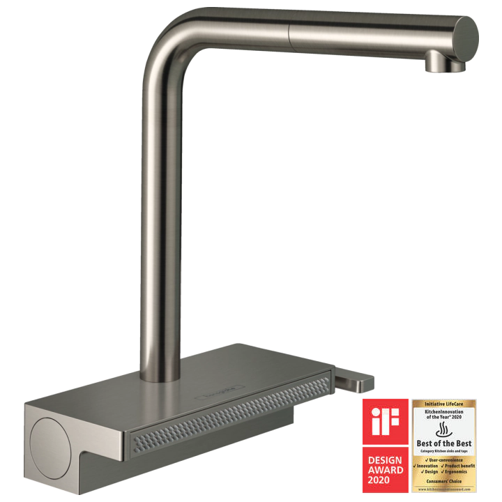 Смесител за кухня Hansgrohe Aquno Select M81-H250, Stainless Steel Finish, pull-out spray, 2jet, sBox, (21996)