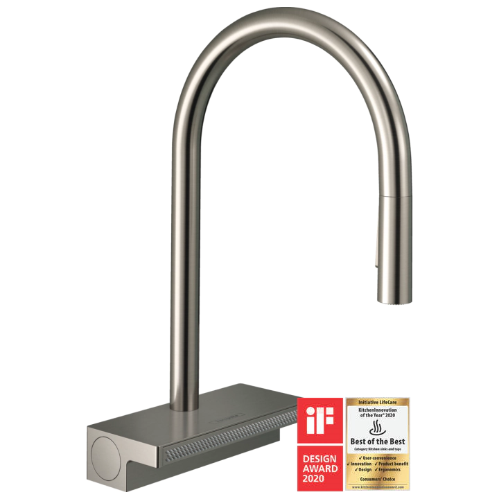 Смесител за кухня Hansgrohe Aquno Select M81-H170, Stainless Steel Finish, pull-out spray, 3jet, sBox, (21999)