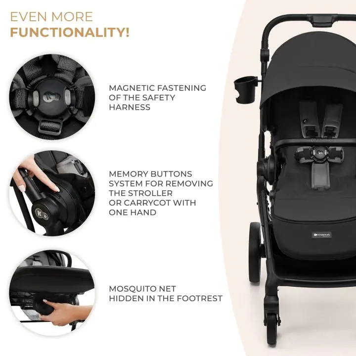 Kinderkraft YOXI бебешка количка 3в1 MOONLIGHT GREY, (35944107)