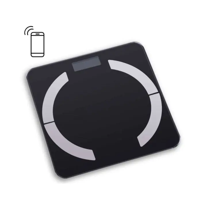 Дигитален кантар-анализатор SAPIR SP 1650 AC, 180 кг, Измерване на мускулна маса, мазнини, вода, кости и BMI, Черен, (18329)