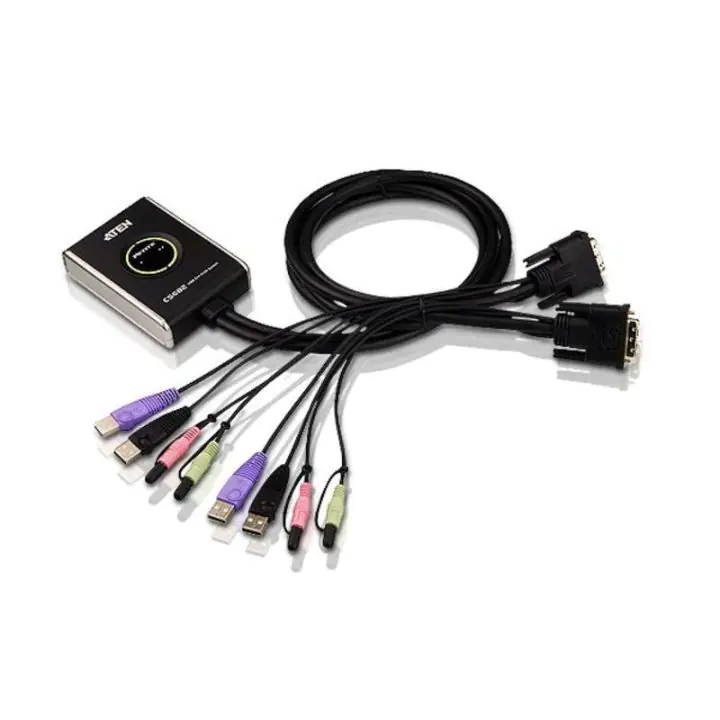 KVM суич ATEN CS682 - 4x USB A, 2x DVI, 4x 3.5mm jack, (35934314)