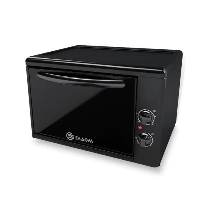 Мини фурна Елдом 204VN, 38 L, 2700W, Закрит долен нагревател, Черен, (13283)