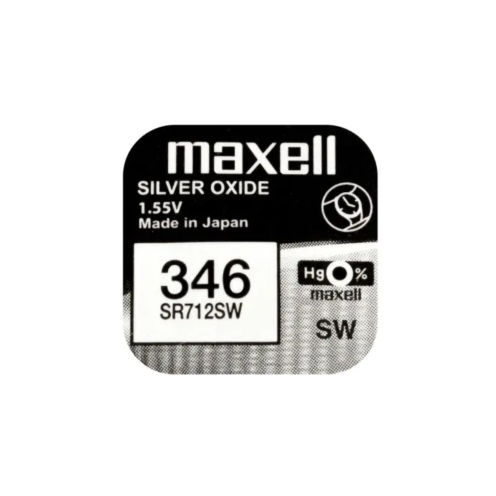 Бутонна батерия сребърна MAXELL SR712 SW 1.55V / 346, (35933050)