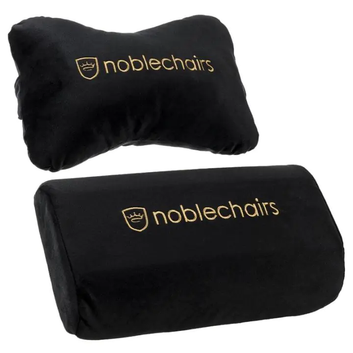 Комплект възглавници Noblechairs, За геймърски стол EPIC/ICON/HERO, Черен/Златист, (35935669)
