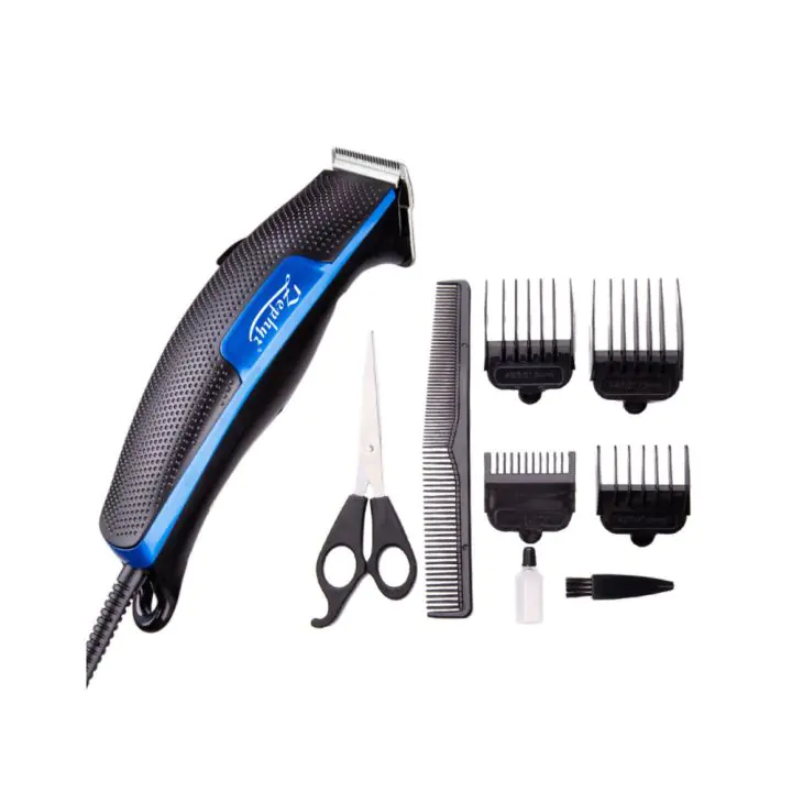 Машинка за подстригване ZEPHYR ZP 1810 AG, 4 приставки, Аксесоари, Черен/син, (18506)