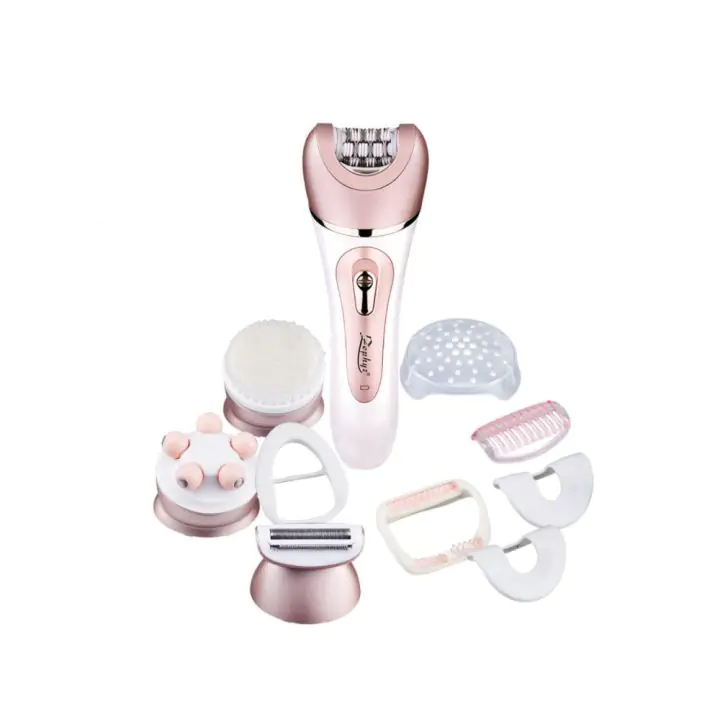 Безжичен епилатор ZEPHYR ZP 1811 E, 4в1, 4 глави, 6 приставки, 2 скорости, Водоустойчив, Розов/Бял, (18275)