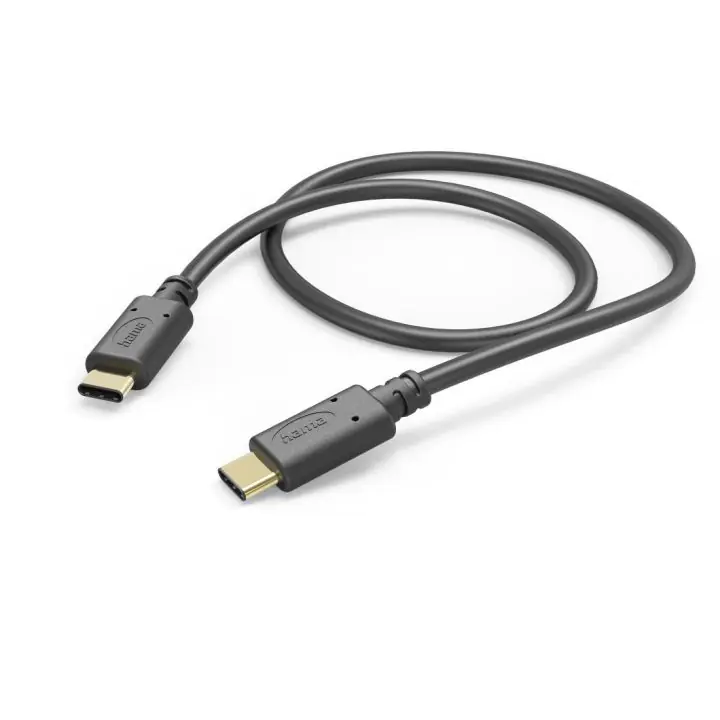 Кабел HAMA USB-C мъжко– USB-C мъжко, 1.5м,480Mb/s, позл.конектори, черен, (35936388)