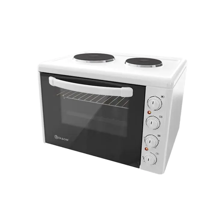 Готварска печка с чугунени плочи Елдом 203VFE, 38L, Бял, (13206)