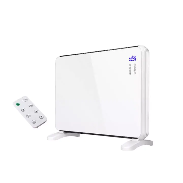 Конвектор със стъклен панел ZEPHYR ZP 1974 G, 2000W, За стена или под, 2 степени, Дистанционно, 5 до 35°C, LCD, Бял, (18629)