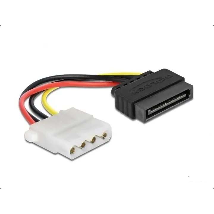 Кабел DeLock Power Cable SATA 15 pin мъжко към 4 pin женско, 12 cm, (35933819)