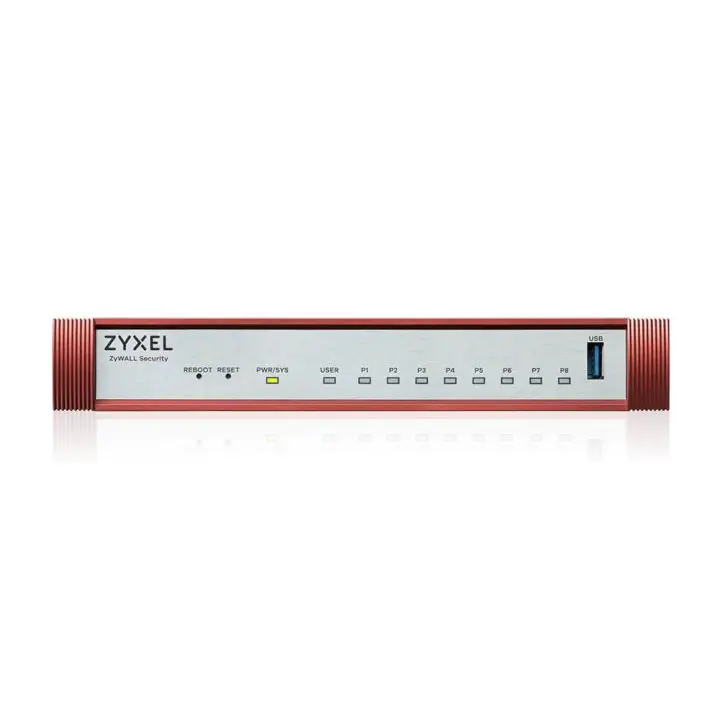 Защитна стена ZYXEL USG FLEX 100H 8x1Gbps, 1xUSB, без лиценз, (35938293)