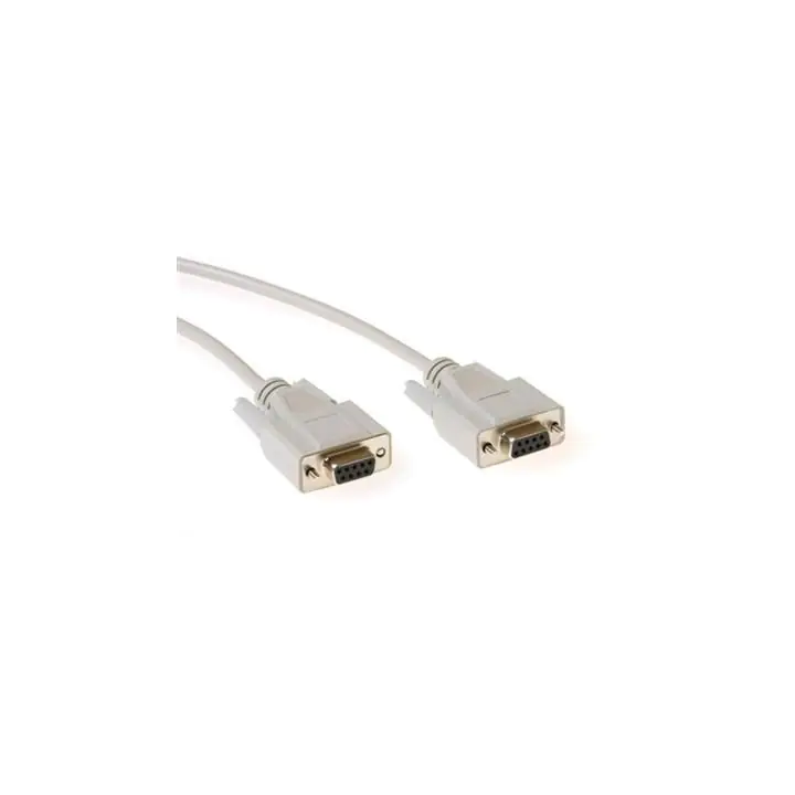 Кабел ACT AK2315, RS232 женско - RS232 женско, 1.8 м, 9 pin, Бял, Булк, (35934015)