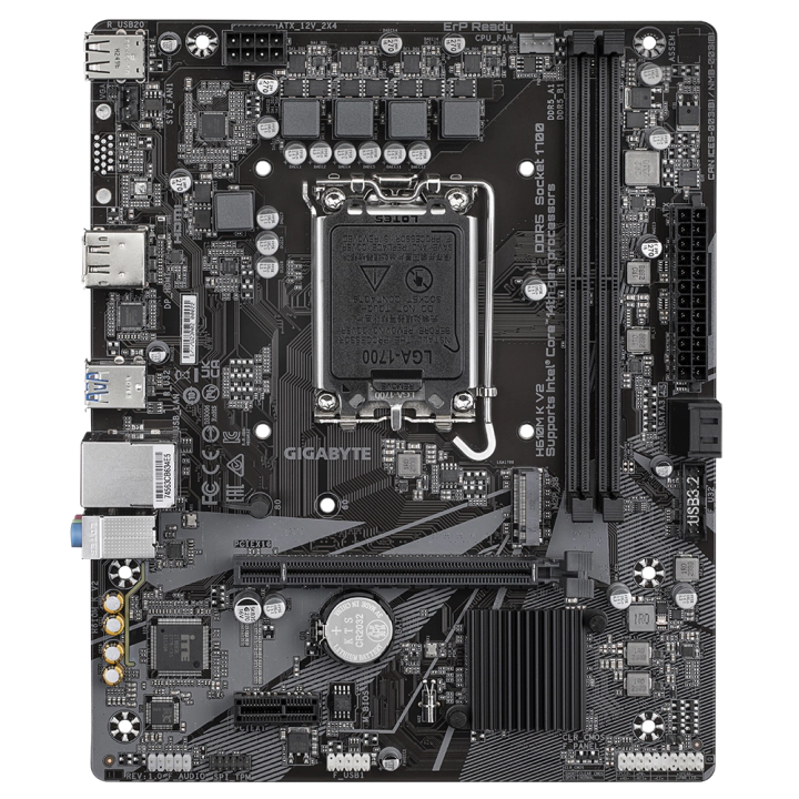 Дънна платка GIGABYTE H610M K V2 DDR5, socket 1700, Micro ATX, (35940230)
