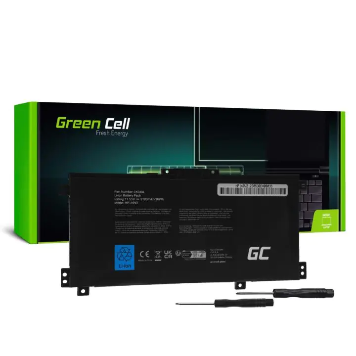 Батерия за лаптоп GREEN CELL, HP Envy x360 15-BP 15-BP000 15-BP100 15-CN 17-AE 17-BW LK03XL 11,55V 3100mAh, (35939307)