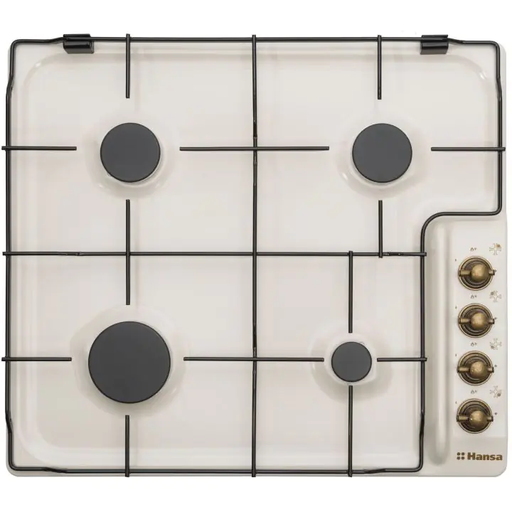 Газов Плот за вграждане Hansa BHGW63100020, Цвят слонова кост, (13803)