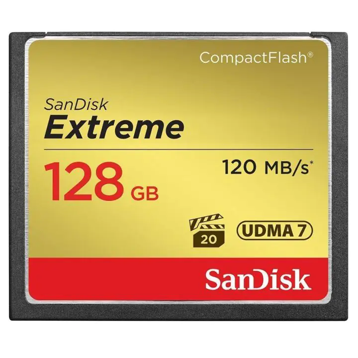 Карта памет SANDISK Extreme® CompactFlash® Memory Card 128Gb, (35938978)
