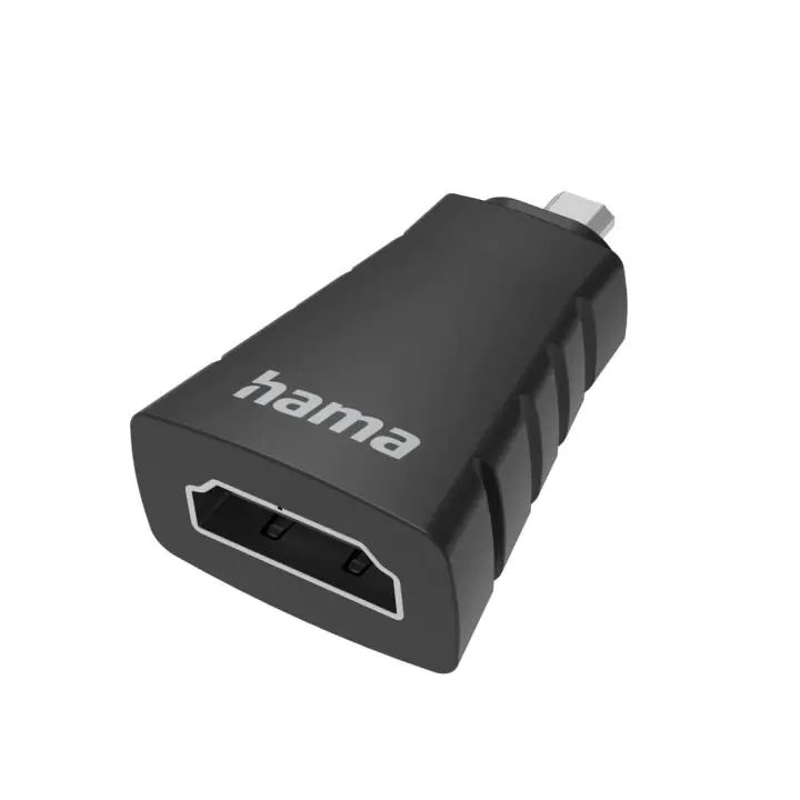 Преходник HAMA micro HDMI мъжко - HDMI женско, Ultra-HD 4K, 200348, (35936624)