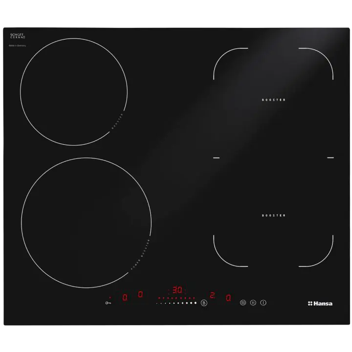 Стъклокерамичен плот за вграждане Hansa BHI68668, Индукционен, 10.5KW, Черен, (13844)
