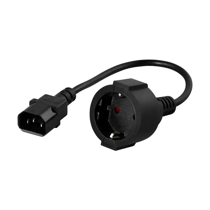 Кабел PowerWalker IEC 10A C14/ шуко (20cm), (35932952)