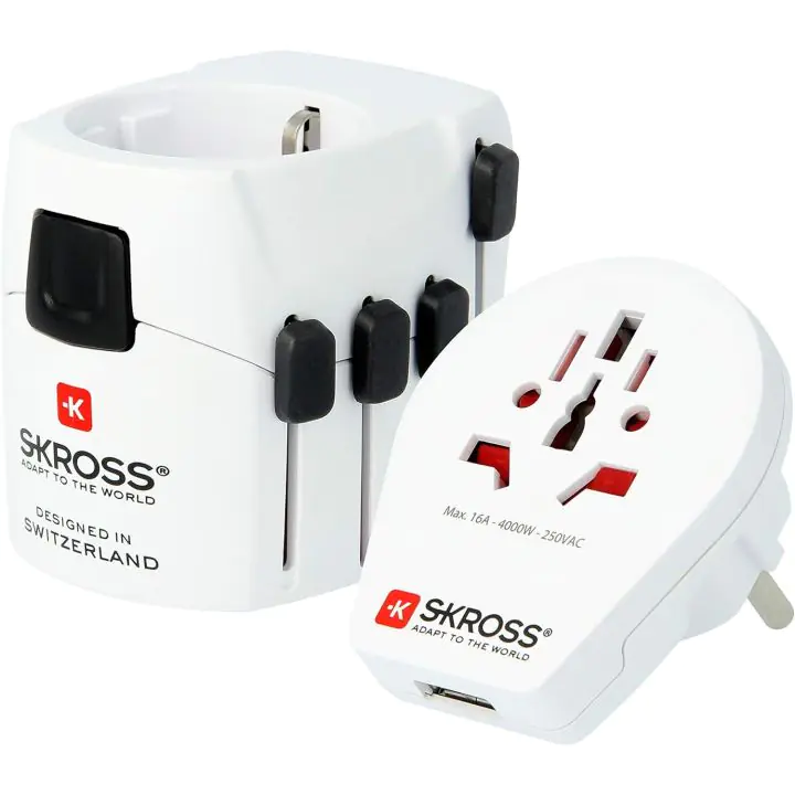 Адаптер SKROSS PRO USB, 1.302539, World, Бял, (35937597)