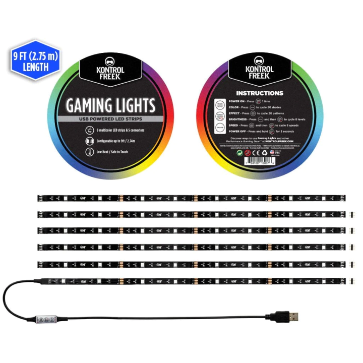 RGB лента KontrolFreek Gaming Lights Kit, USB (2.74m), (35936879)