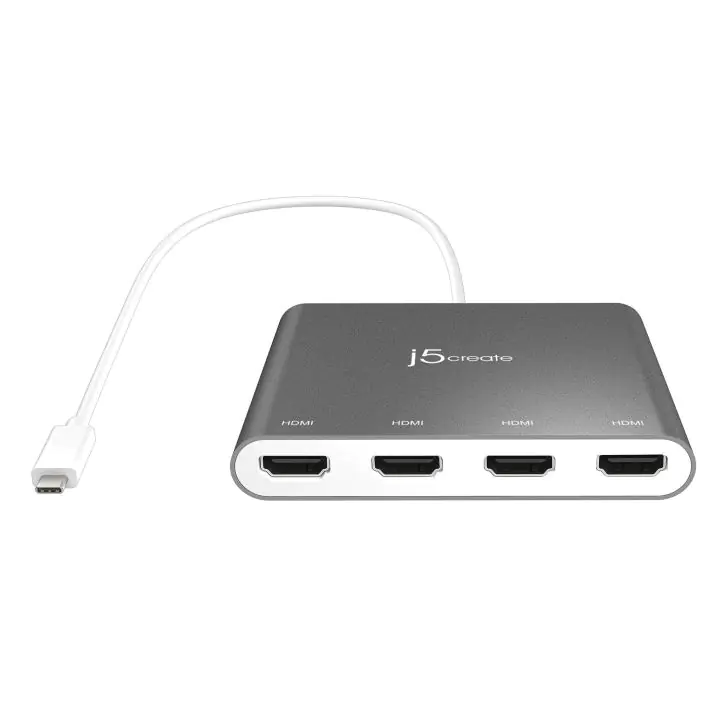 Адаптер j5create JCA366, За 4 монитора, USB-C - 4 x HDMI, (35936649)