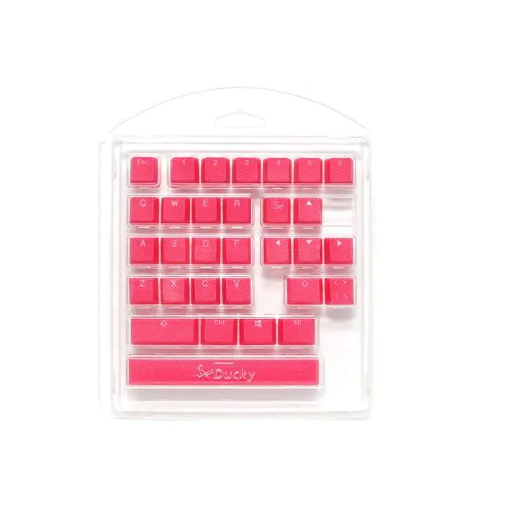 Капачки за механична клавиатура Ducky Pink 31-Keycap Set Rubber Backlit Double-Shot US Layout, (35934578)