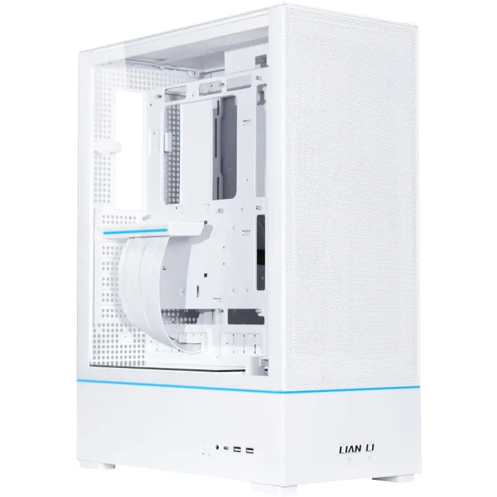 Кутия Lian-Li SUP01W Mid-Tower, Tempered Glass, Бяло, (35938227)