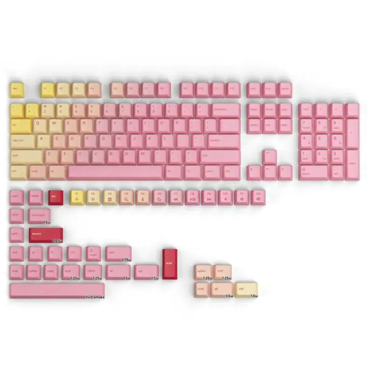 Капачки за механична клавиатура Glorious GPBT Keycaps - Pink Grapefruit, (35938085)