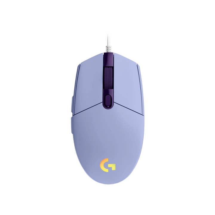 Геймърска мишка Logitech G102 LightSync, RGB, Оптична, Жична, USB, Лилав, (35934008)