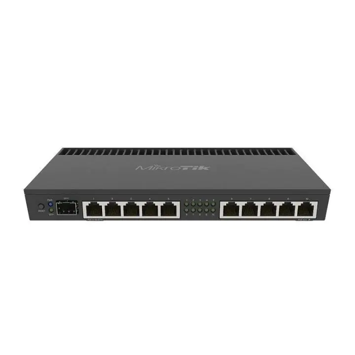 Рутер MikroTik RB4011iGS+RM, CPU 1.4GHz, 1GB, 10xGbit LAN, 1xSFP, PoE in/out 1U, (35933735)