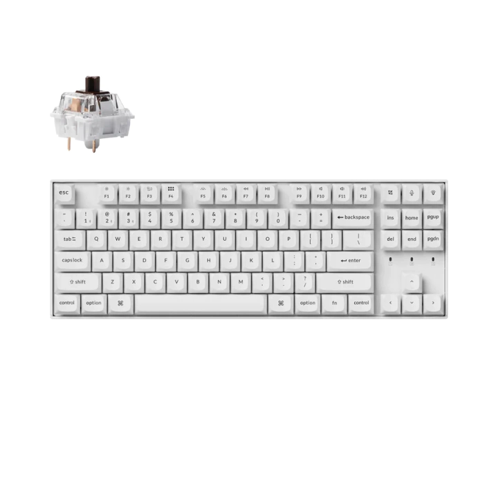 Геймърска механична клавиатура Keychron K8 Pro White K Pro Brown RGB, (35937217)