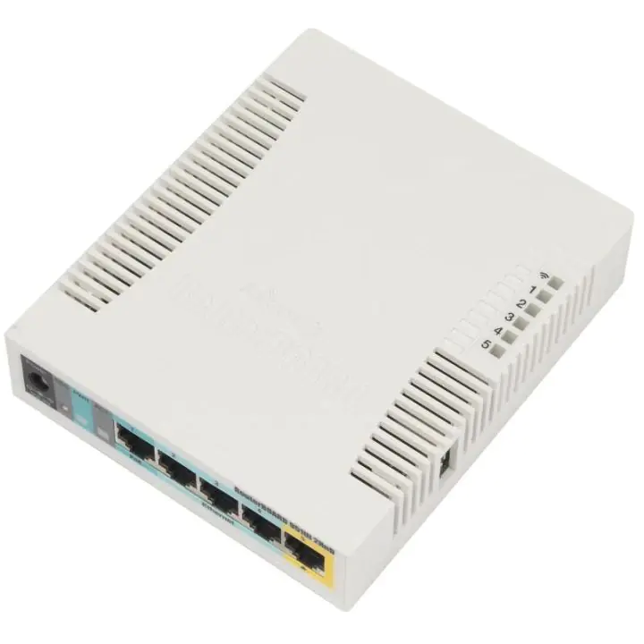 Безжичен Access Point MikroTik RB951Ui-2HnD, 2.4Ghz AP, 5x10/100 Ethernet, USB, 600MHz CPU, 128MB RAM, (35933736)