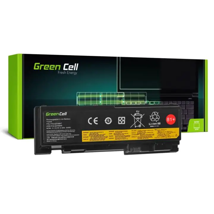 Батерия за лаптопh GREEN CELL, Lenovo ThinkPad T420s T420si T430s 42T4846, 11.1V, 3600mA, (35933526)