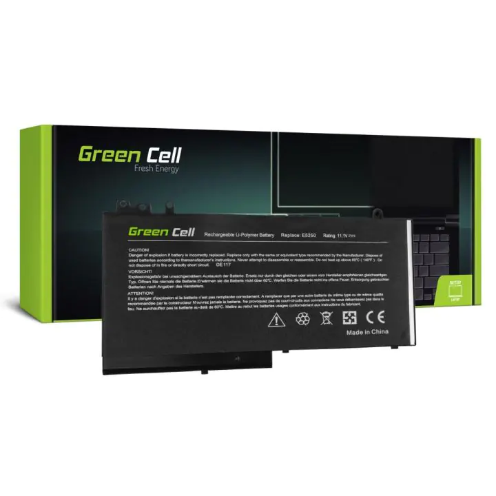 Батерия за лаптоп GREEN CELL, Dell Latitude 12 5250 E5250 14 E5450 15 E5550 11 3150 3160 RYXXH 11,1V 2900mAh, (35939331)