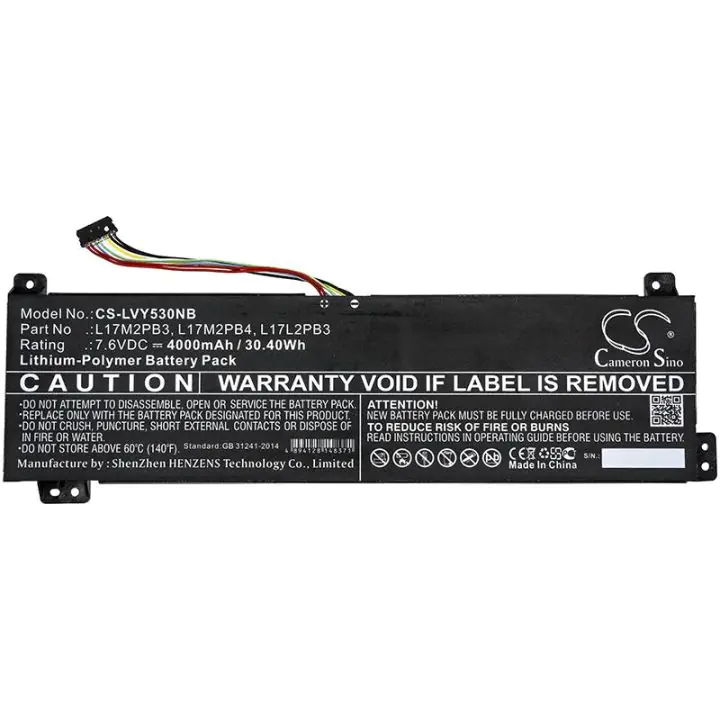 Батерия за лаптоп Lenovo Yoga V330-15 Yoga V530-15 L17M2PB4 LiPo 7.6V 4000mAh CAMERON SINO, (35936158)