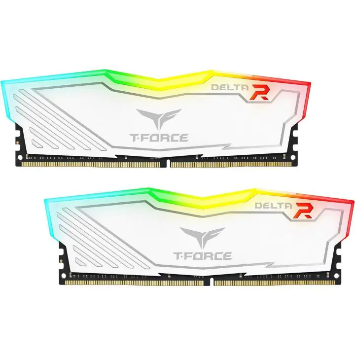 Памет Team Group T-Force Delta RGB White DDR4 - 16GB (2x8GB) 3200MHz CL16, (35936347)