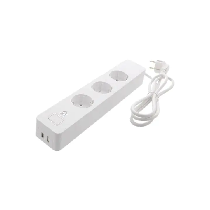 Смарт разклонител, 1.5m, DELTACO SH-P03USB2, (35934250)