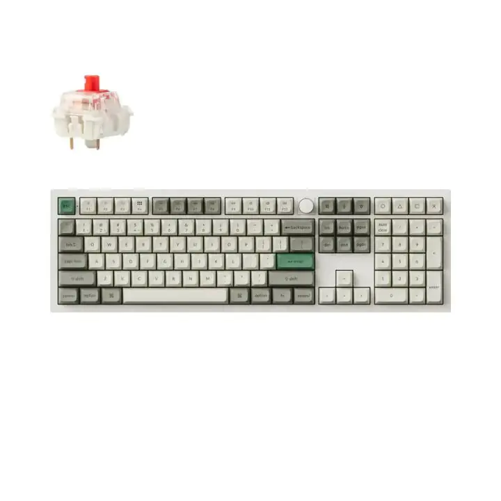 Механична клавиатура Keychron Q6 Max QMK Shell White - Gateron Jupiter Red, (35938752)