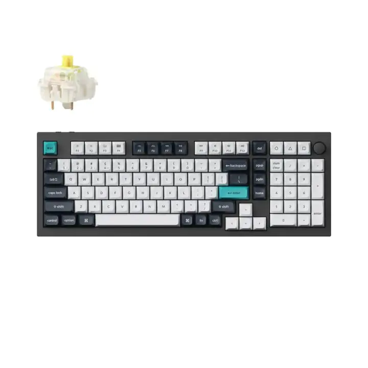 Механична клавиатура Keychron Q5 Max QMK Carbon Black - Gateron Jupiter Banana, (35938754)