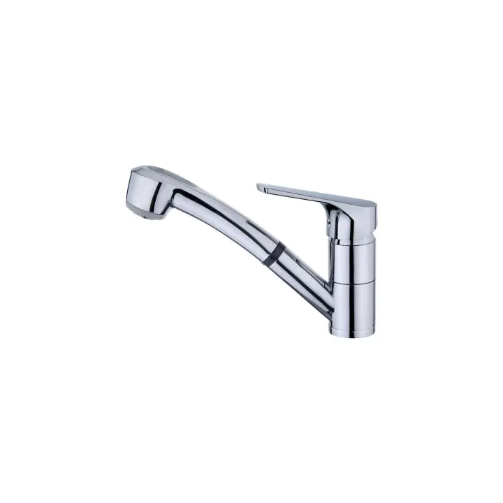 Кухненски смесител MTPLUS978PULLOUT, изтеглящ се душ, въртящ се чучур, хром, (35948738)