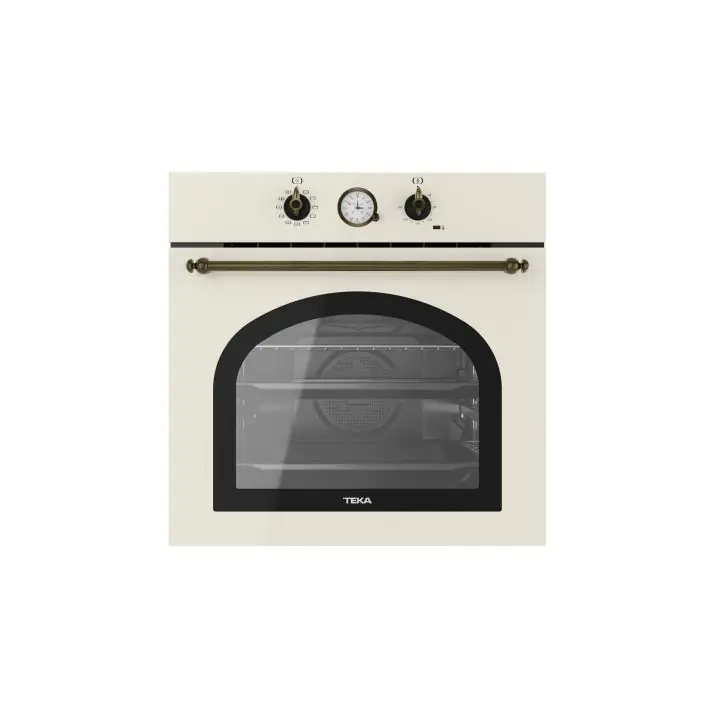 Мултифункционална фурна HRB6300, с 10 функции, ретро дизайн, ванилия месинг, (35948794)