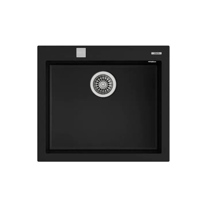 Гранитна мивка FORSQUARE5040TG, авт клапан, за шкаф, черна, (35948802)