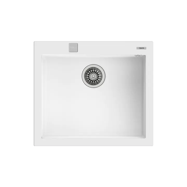 Гранитна мивка FORSQUARE5040TG, авт клапан, за шкаф, бяла, (35948803)