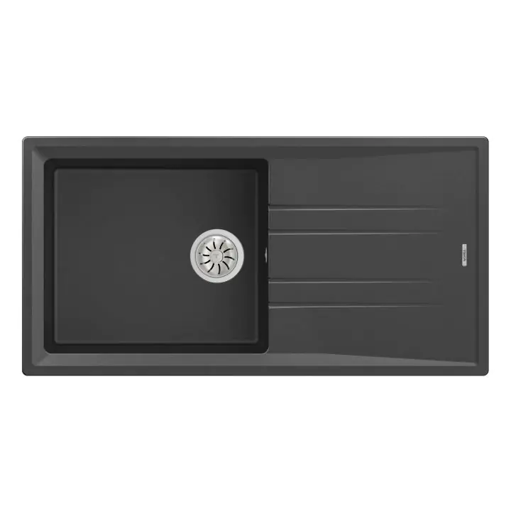 Гранитна мивка STONE60LTG, обръщаема, за шкаф 60 см, тъмносива, (35948823)