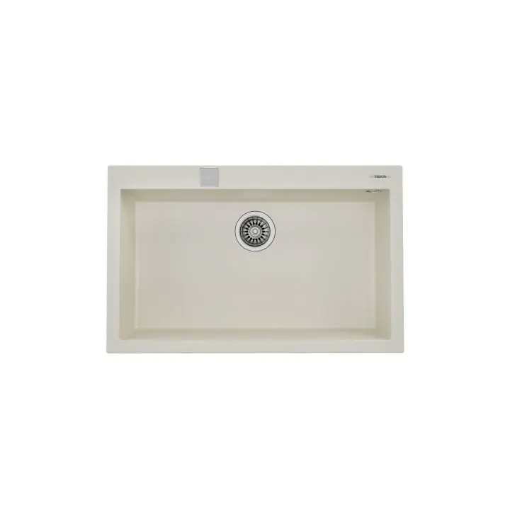 Гранитна мивка FORSQUARE7240TG, авт клапан, за шкаф 80 см, крем, (35948827)
