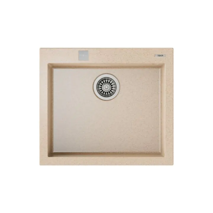 Гранитна мивка FORSQUARE5040TG, авт клапан, за шкаф 60 см, бежова, (35948830)