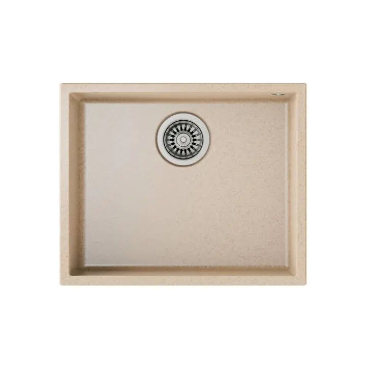 Подплотова гранитна мивка SQUARE5040TG, за шкаф 60 см, бежова, (35948833)