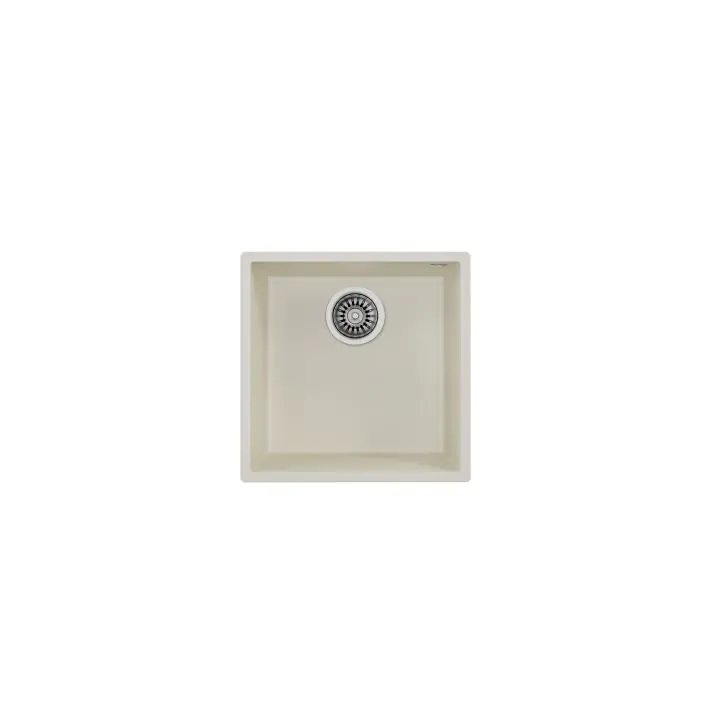 Подплотова гранитна мивка SQUARE4040TG, за шкаф 50 см, крем, (35948836)